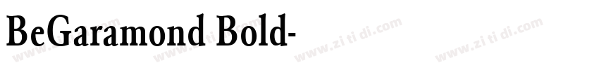 BeGaramond Bold字体转换